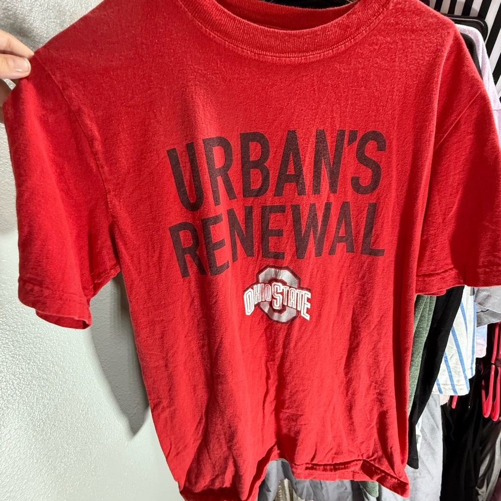 Vintage Ohio State Urban's Renewal T Shirt Red Graphic Fits Medium